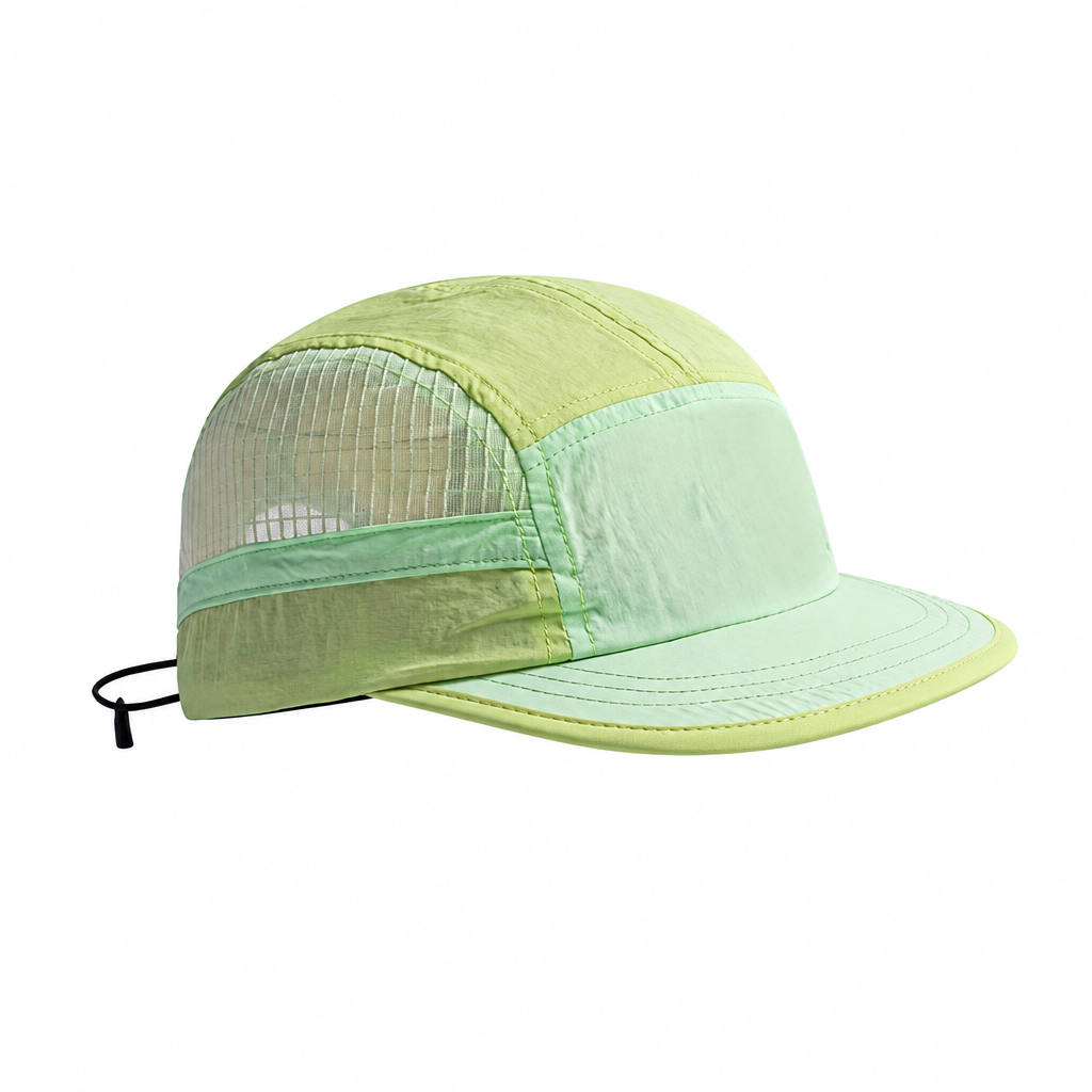 Green cap on white background